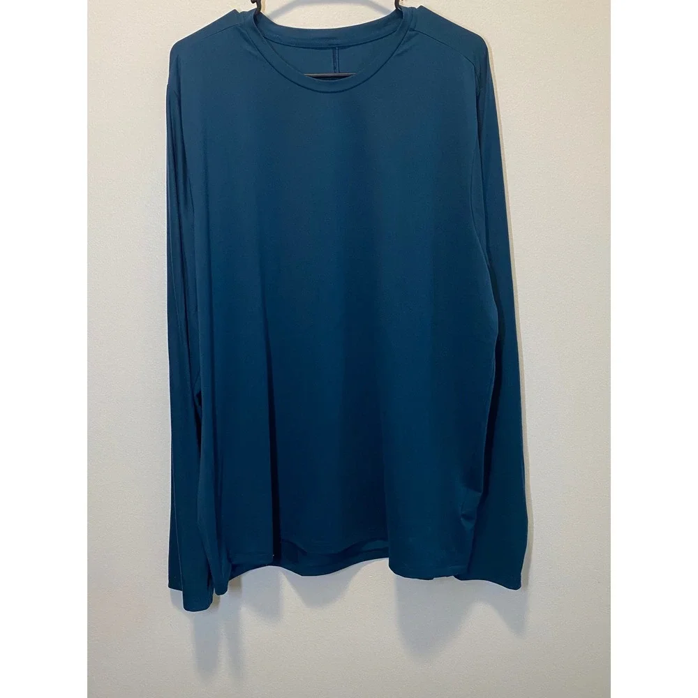 The North Face Mens Teal Blue‎ Long Sleeve Performance Training Shirt XL